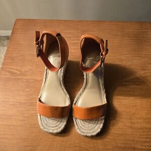 Vince Camuto Shoes Heels Wedge In Orange & Tan